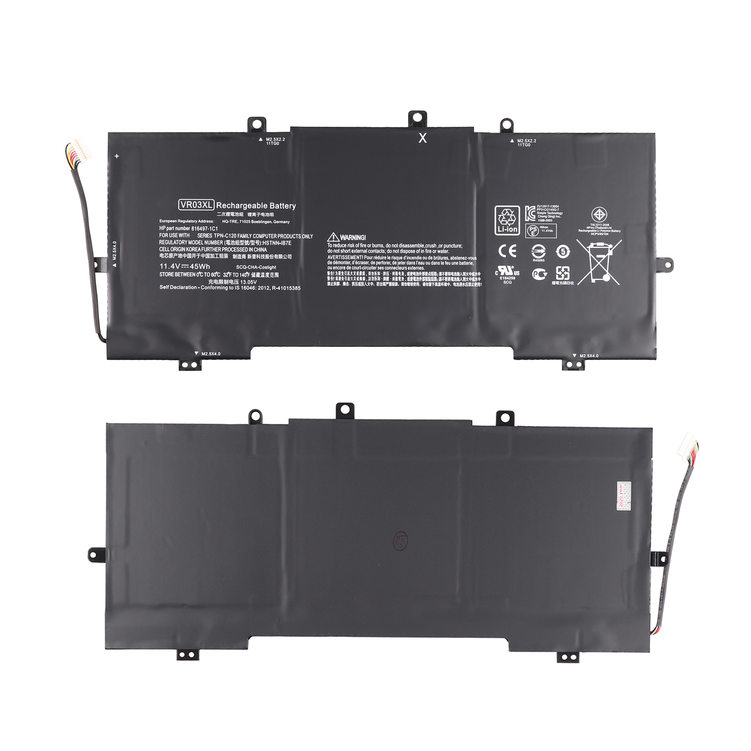 VR03XL 11.4V 45W Original Laptop Battery For HP Envy 13-D021TU HSTNN-IB7E Battery